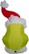 10.5' Gemmy Airblown Inflatable Christmas Dr. Seuss Giant Grinch Head w/ Santa Hat Yard Decoration